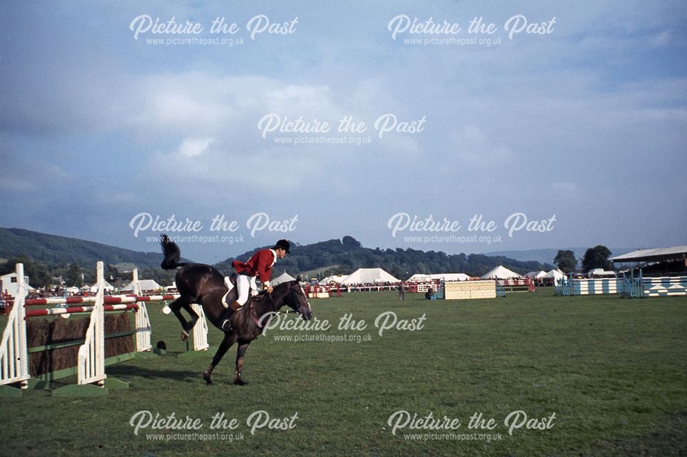 Horse Jumping, Bakewell Show, The Showground, Bakewell, 1971