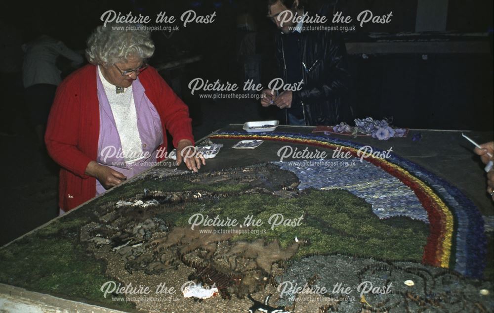 Preparing the Well Dressing, Bakewell, 1978