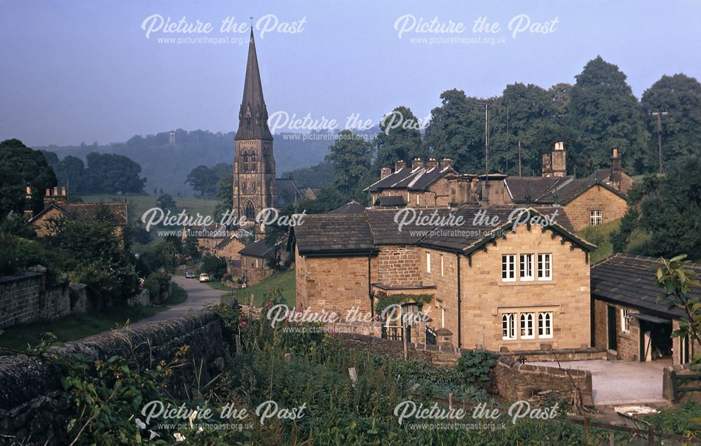 Village and St Peter's Church, Edensor, 1969