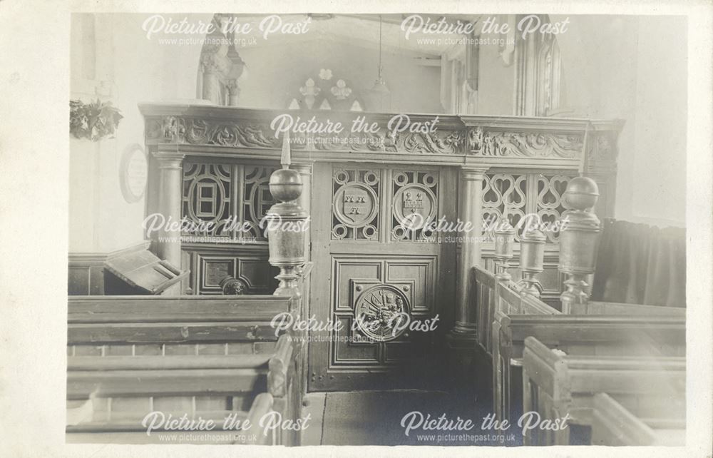 Interior of St Chad's Church, Wilne Road, Wilne, c 1900