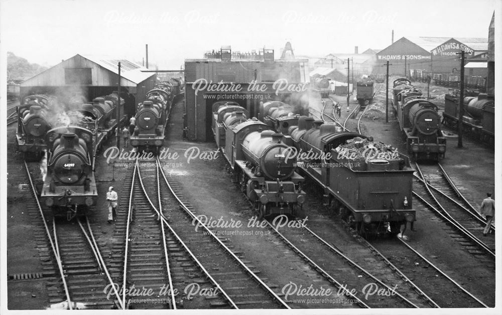 Langwith Junction Locomotive Sheds, Shirebrook, 1954