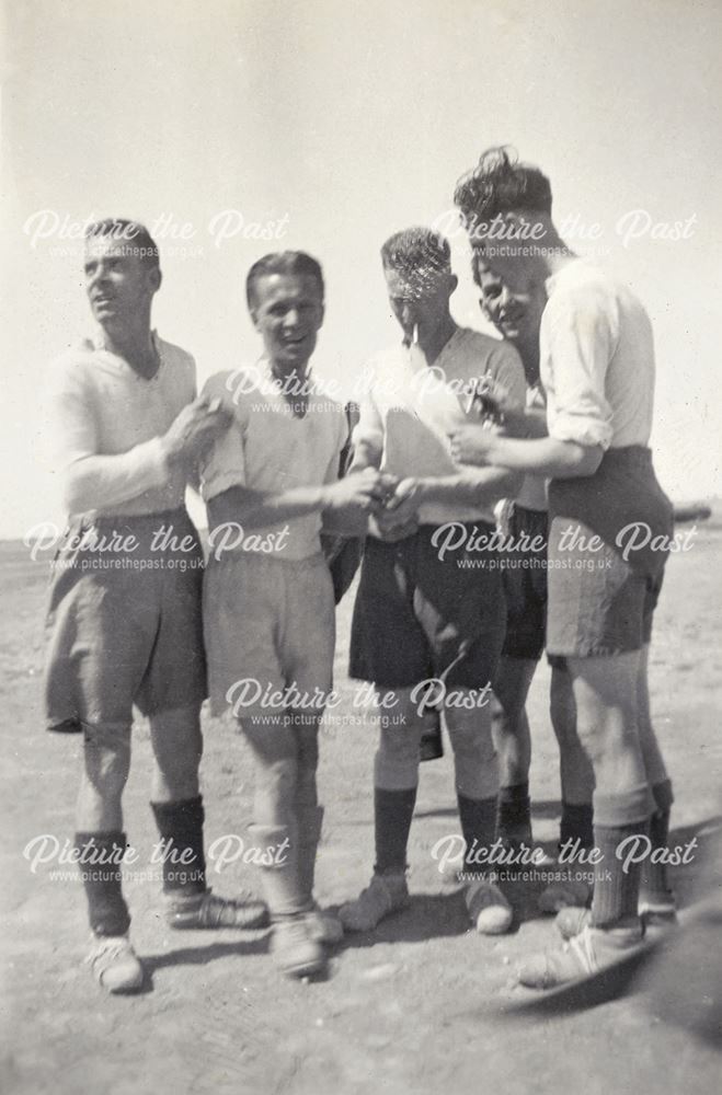 Group of Soldiers Playing Football, Egypt, c 1930s-40s