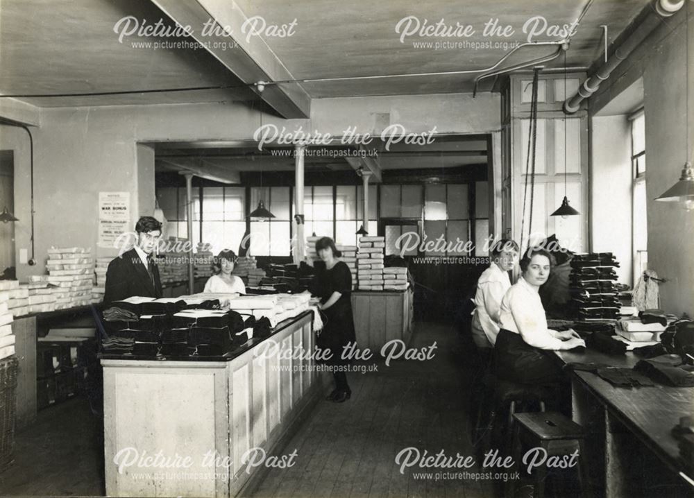 Brettles Factory Interior, Queen Street, Belper, c 1920s