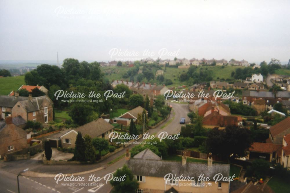 View from Church tower towards High Hill, Whitwell, c 1990s