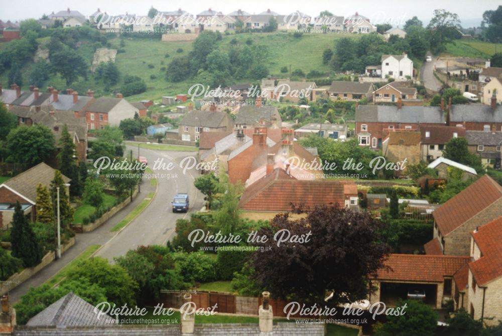 View from Church tower towards High Hill, Whitwell, C 1990s