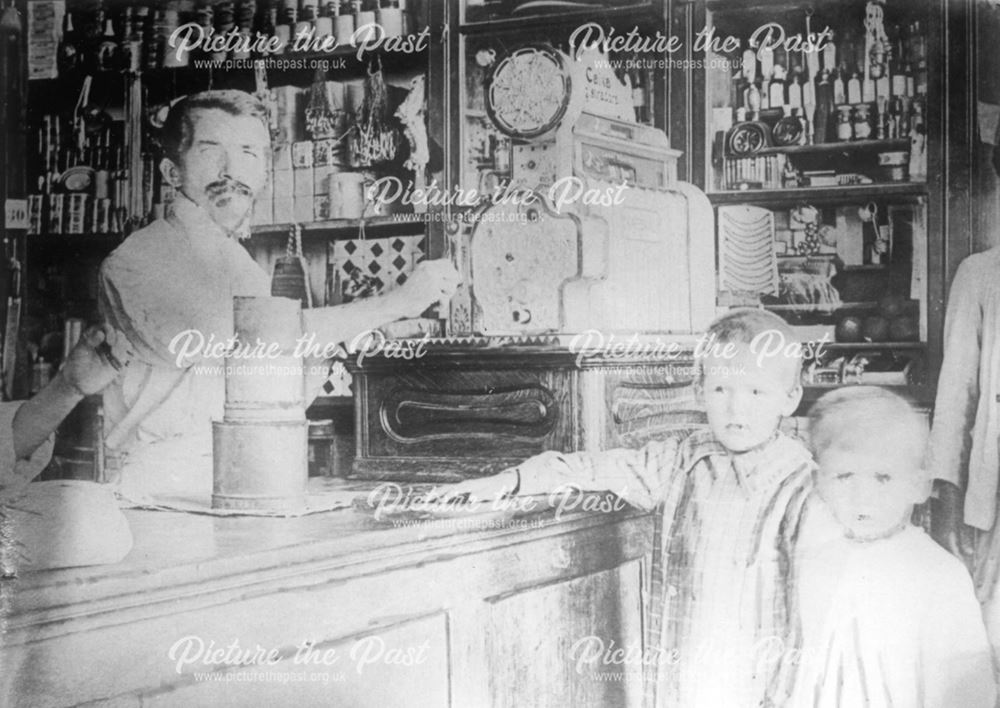 Star Tea Company Interior, Welbeck Street (Larpit Lane), Whitwell, c 1900s