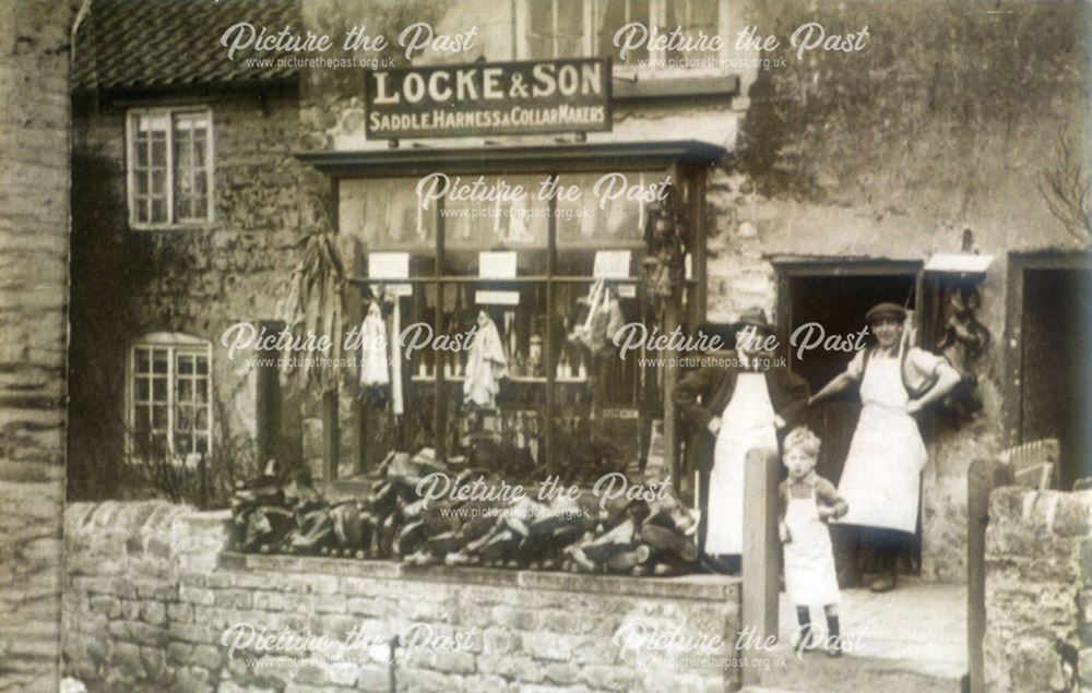 Locke and Son, saddlers, High Street, Whitwell, c 1920s