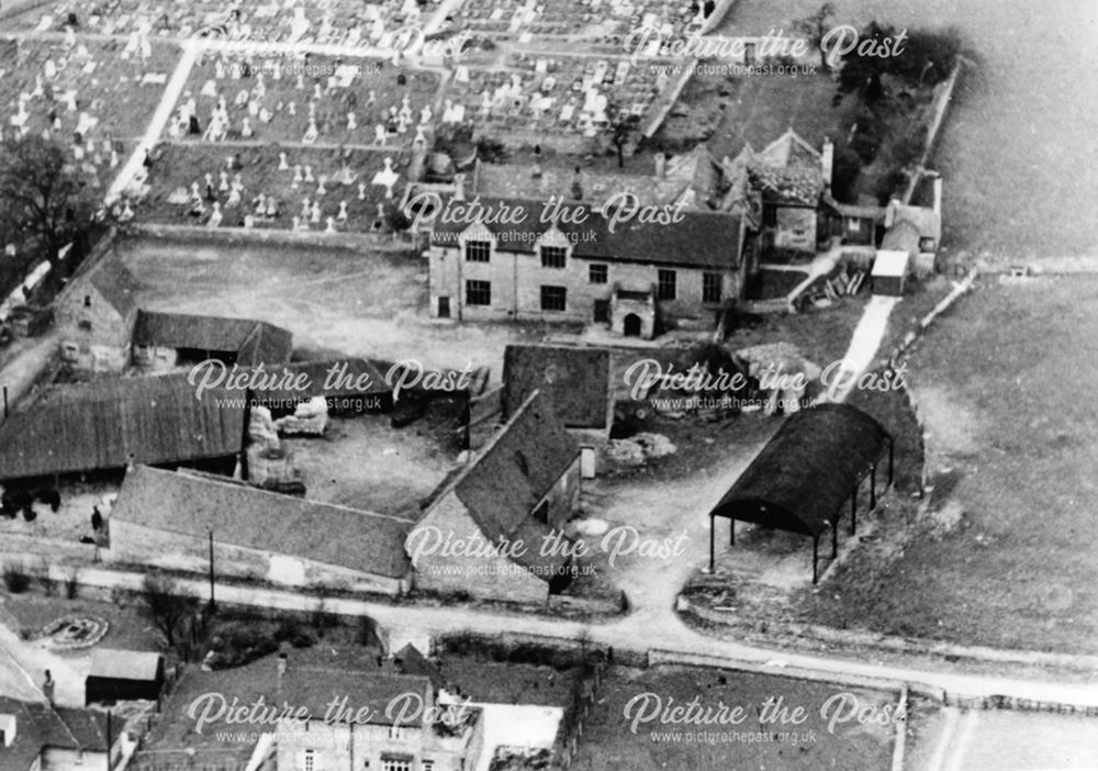 Aerial View of Old Hall and Farm, Whitwell, c 1930s