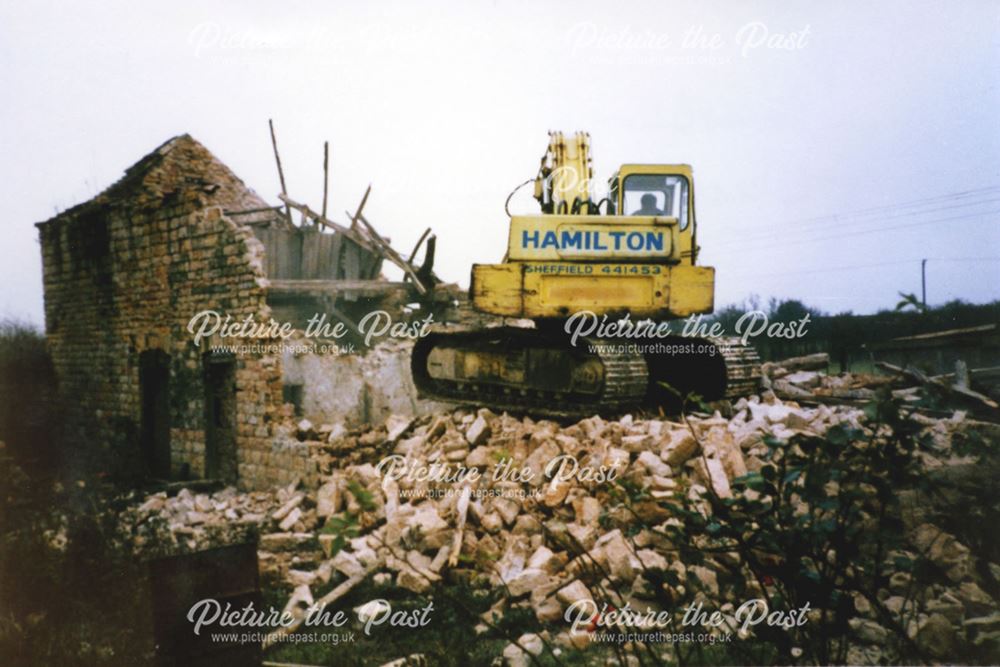 Demolition of Southfield Lane Quarry, Whitwell, c 1980s