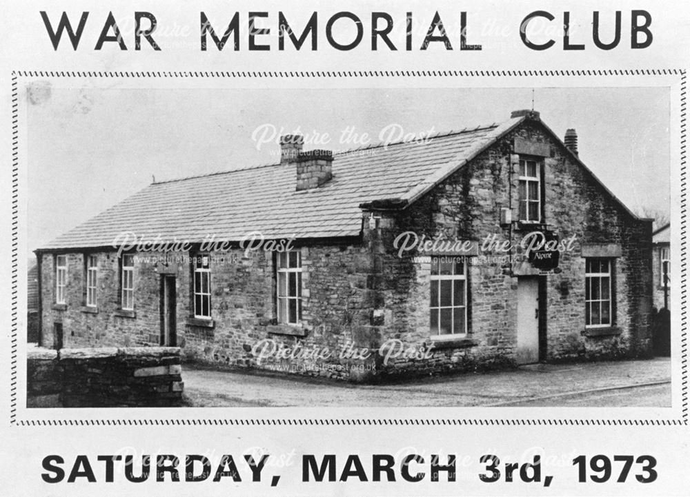 Buxworth War Memorial Club Leaflet, 1973