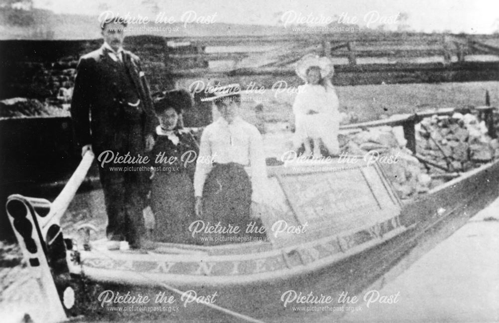 Boat on Canal, Bugsworth, c 1900 ?