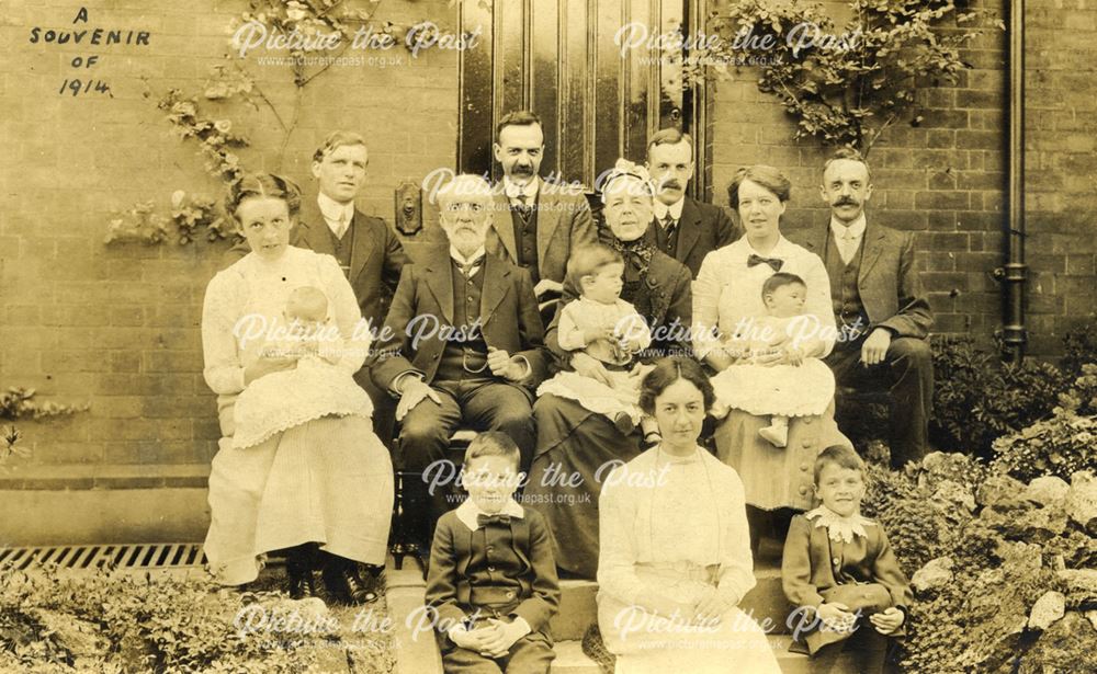 Robinson Family Outside Goldwell House, Brampton, 1914