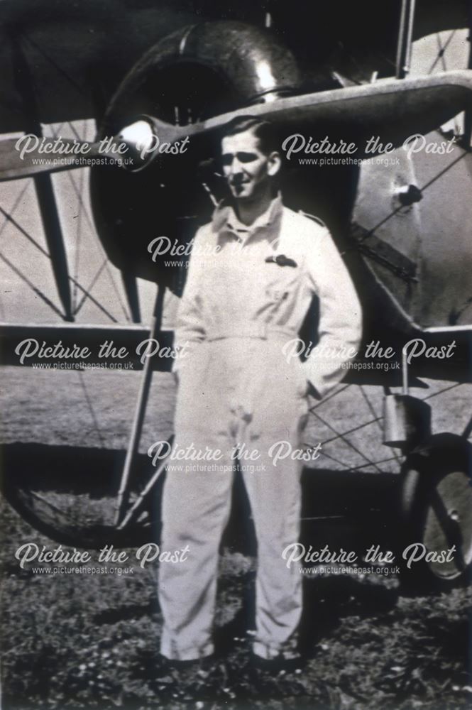 George Shakespeare with his Aeroplane, Whitwell, c 1910's