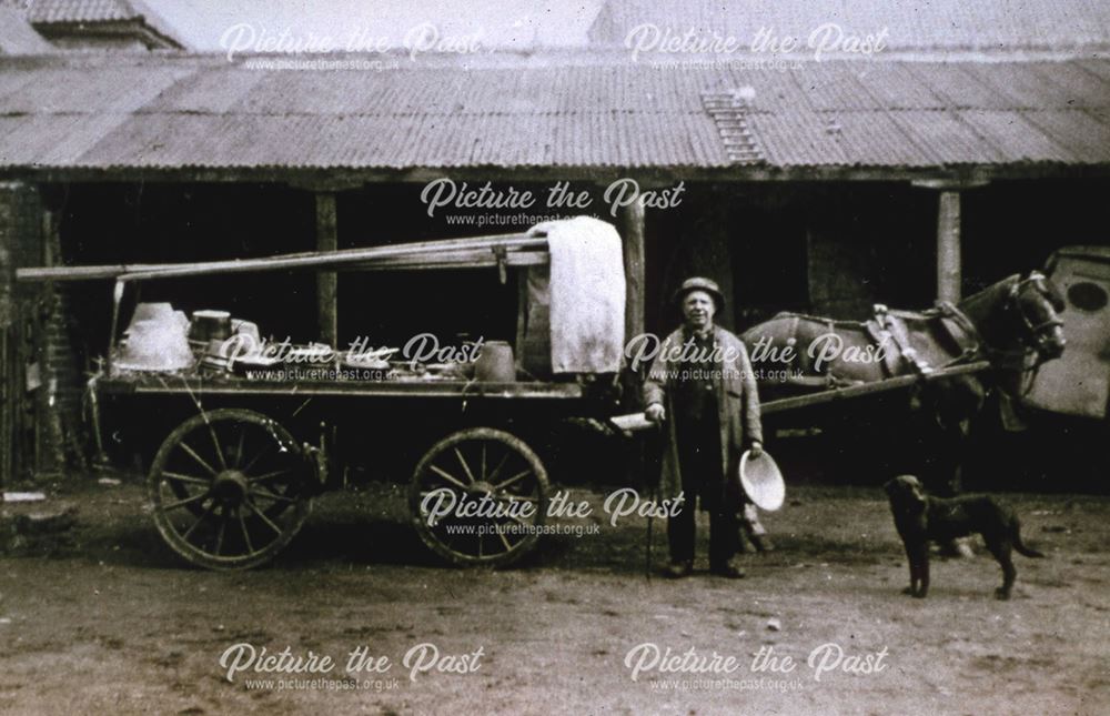 Ernie Thornton (Yorkie) sold cockels and mussels around Whitwell, c 1920's