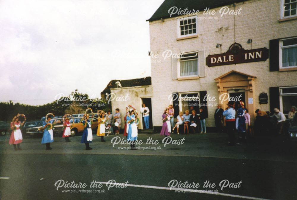 May day Celebrations at the Dale Inn, Whitwell Common, c 1970's