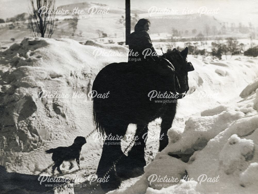 Horse Drawn Sledge, Chapel-en-le-Frith, Derbyshire, c 1935