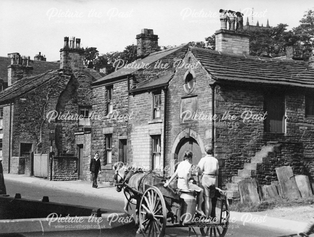 Milk Float, Market Street, Chapel-en-le-Frith, Derbyshire, c 1930's