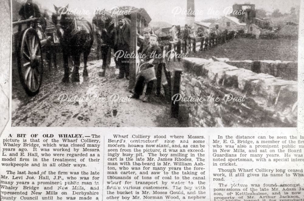 The Wharf Colliery, Whaley Bridge, c 1930s