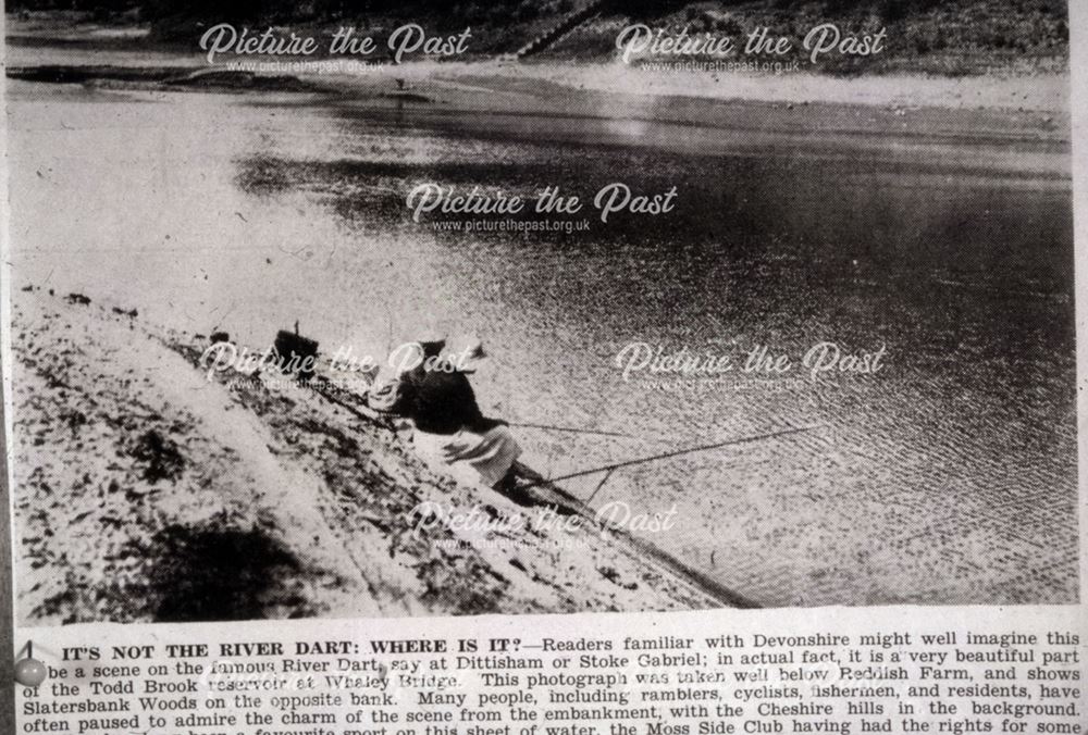 Fishing, Todd Brook Reservoir, Whaley Bridge, c 1910s