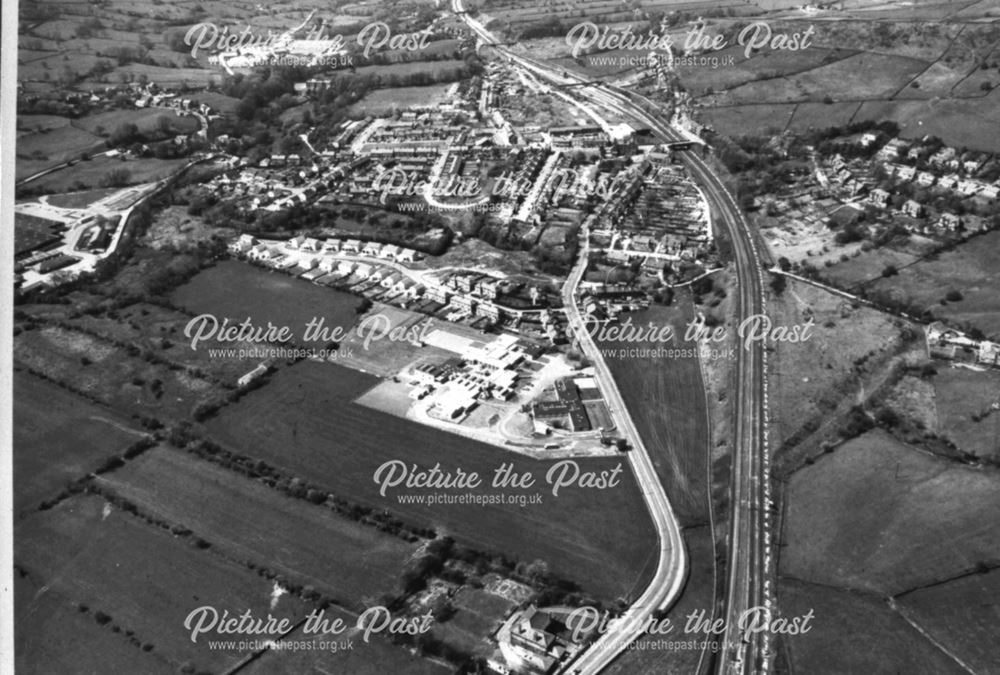 East to West Aerial View, Chinley, 1980