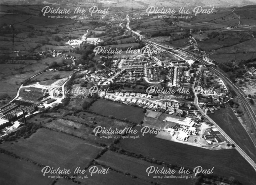 Aerial View Dorma and Mills, Chinley, 1980