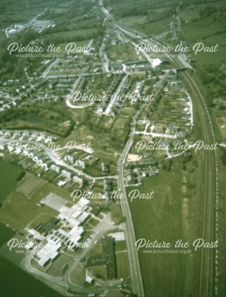 East to West Aerial View, Chinley, c 1970