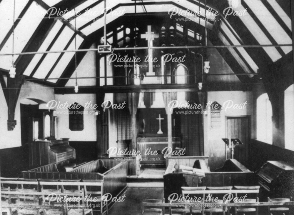 Inside St. Marys, Chinley, c 1907