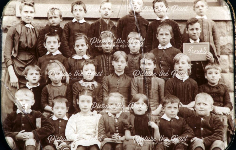 Chinley School Photograph, Chinley, 1889