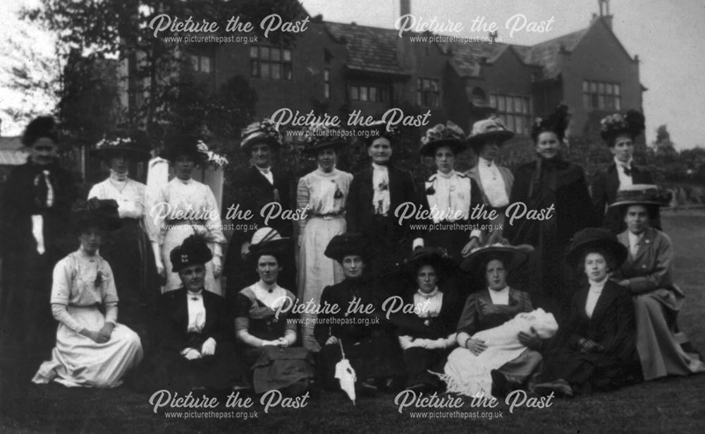 Ladies of the Liberal Club, Lower Lane, Chinley, c 1890s