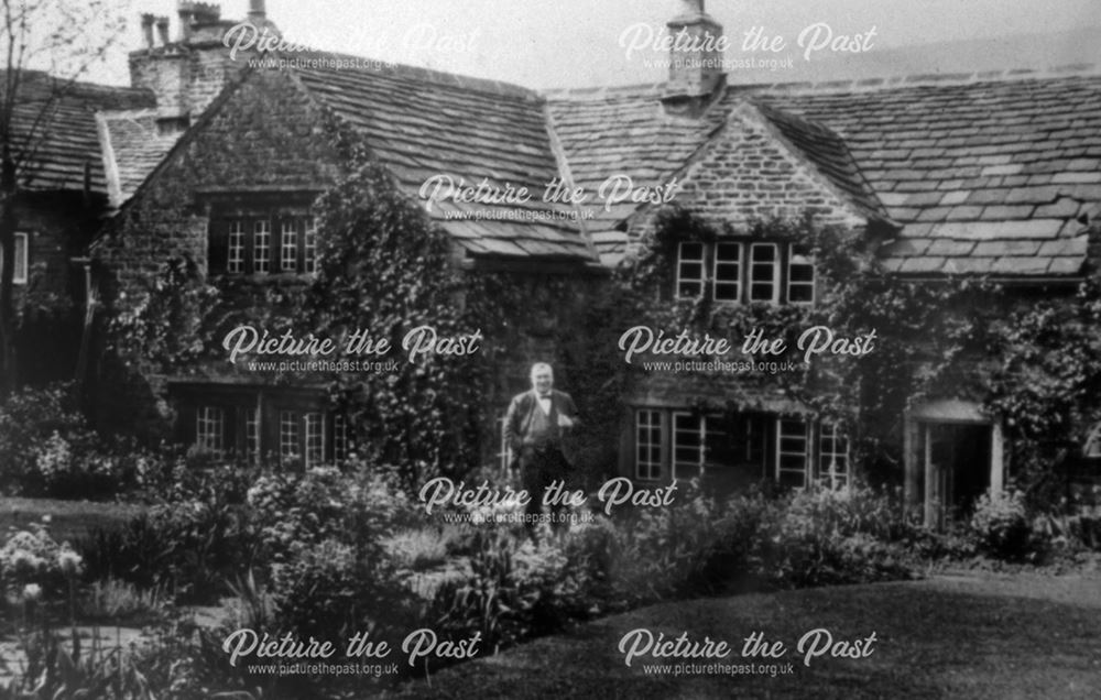 Johnny Peatfield in Old Hall Garden, Whitehough, c 1920
