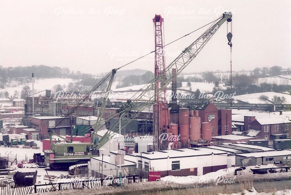 Construction of Chesterfield Bypass, A61, Infirmary Road, c 1980s