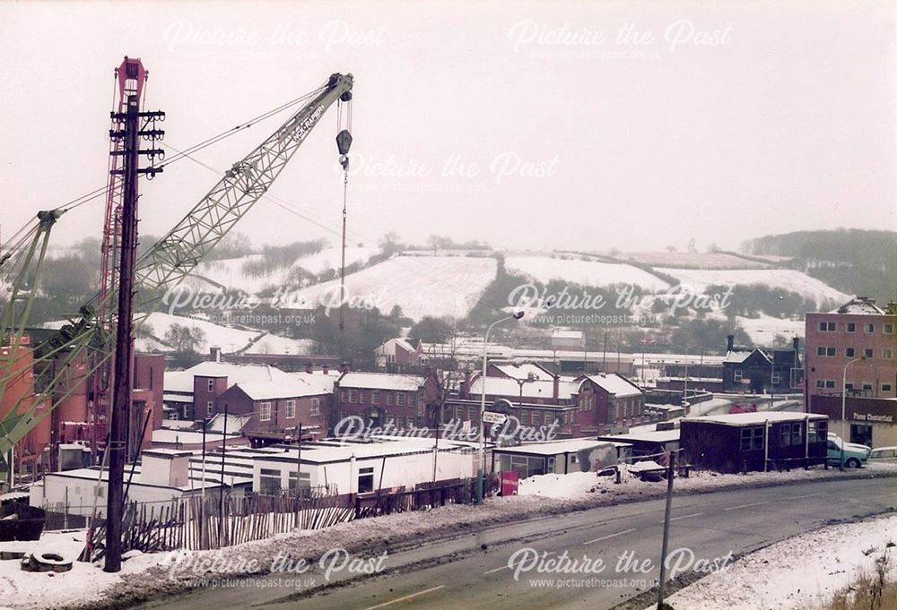 Construction of Chesterfield Bypass, A61, near Durrant Road, c 1980s