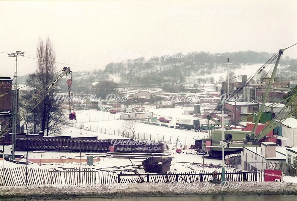 Construction of Chesterfield Bypass, A61, near Durrant Road, c 1980s