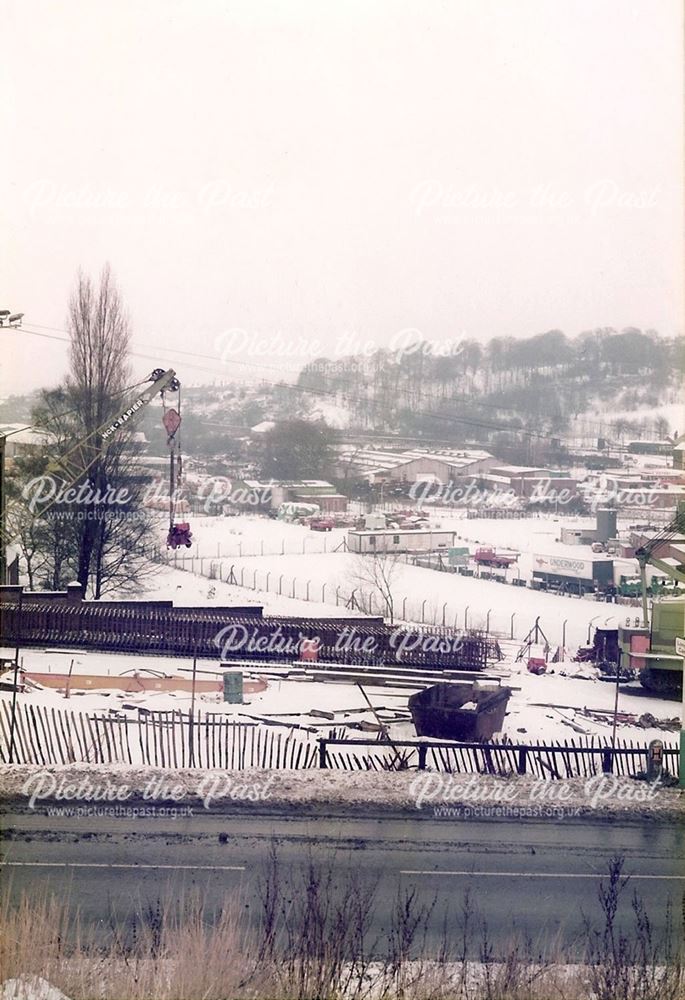 Construction of Chesterfield Bypass, A61, near Durrant Road, c 1980s