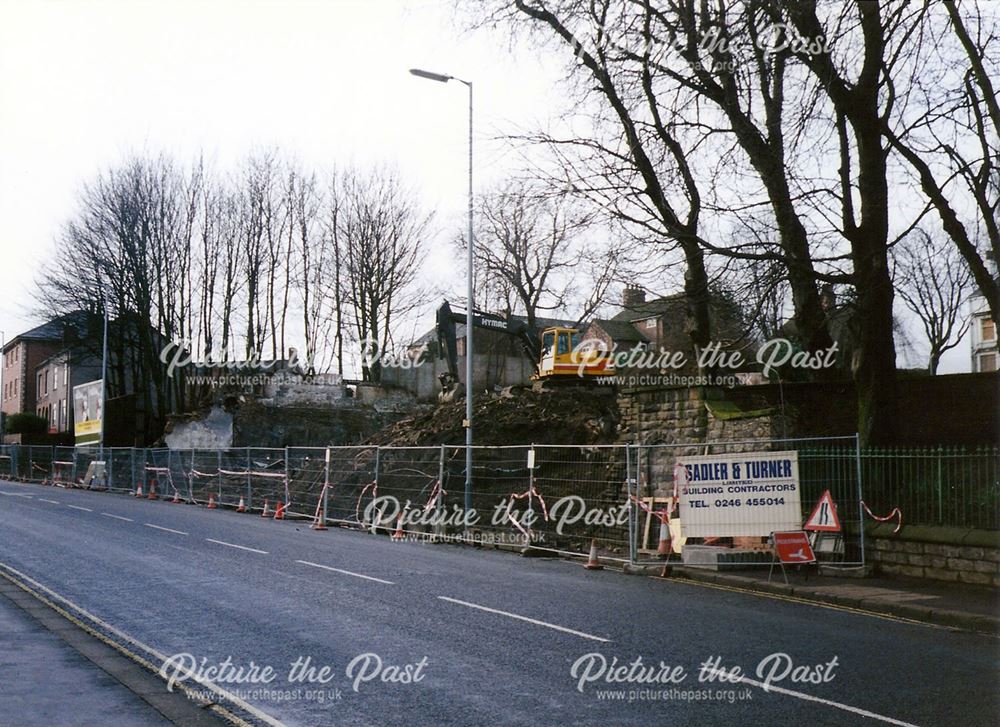 Demolition of Old Stylax Building, Sheffield Road, Chesterfield, 1995