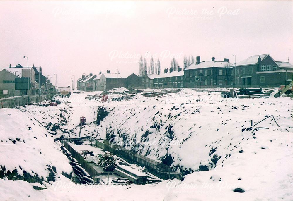 Bypass Subways Construction, Station Road, Whittington Moor, 1980s