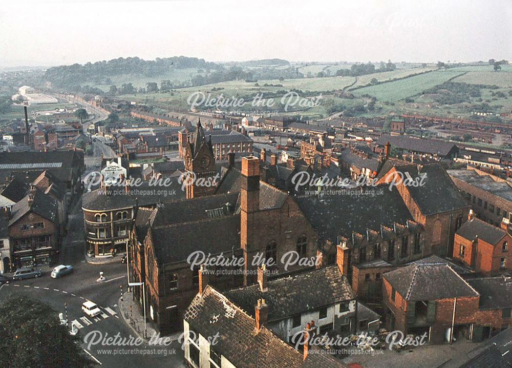 Looking across to Tapton Lane from Chesterfield Spire, 1961