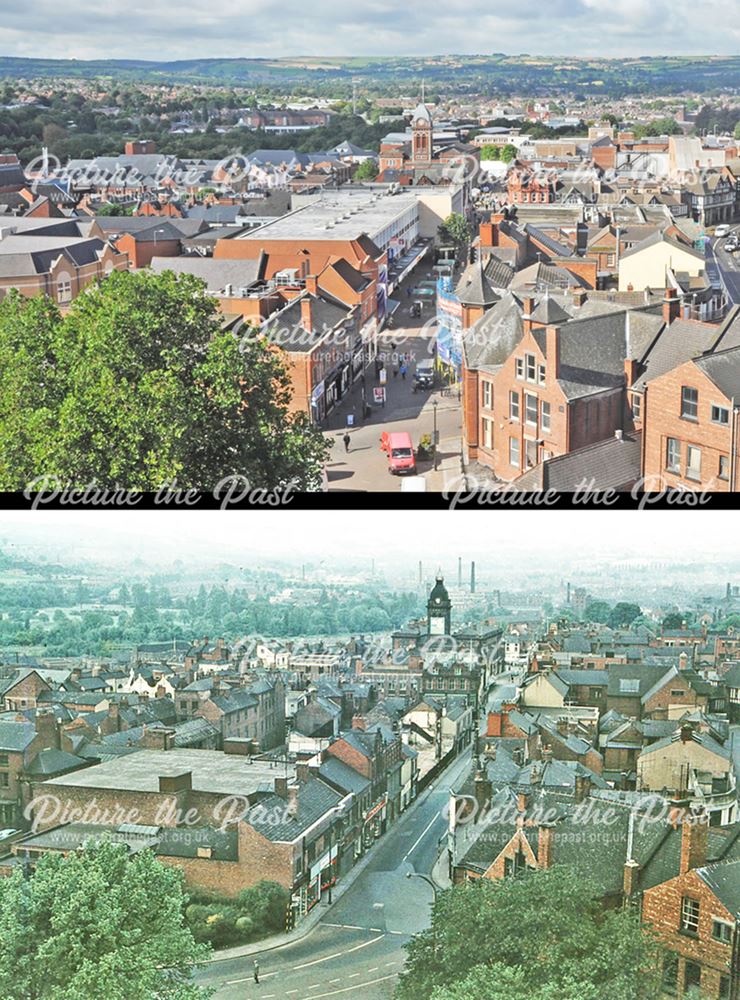 Chesterfield High Street, now and then