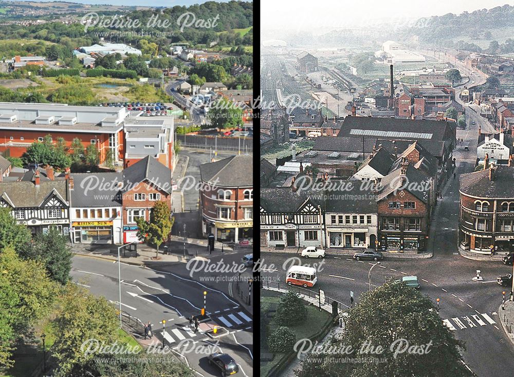 Tapton Lane, Chesterfield, now and then