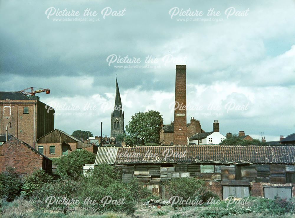 Crooked Spire from Central Terrace, Chesterfield, 1967