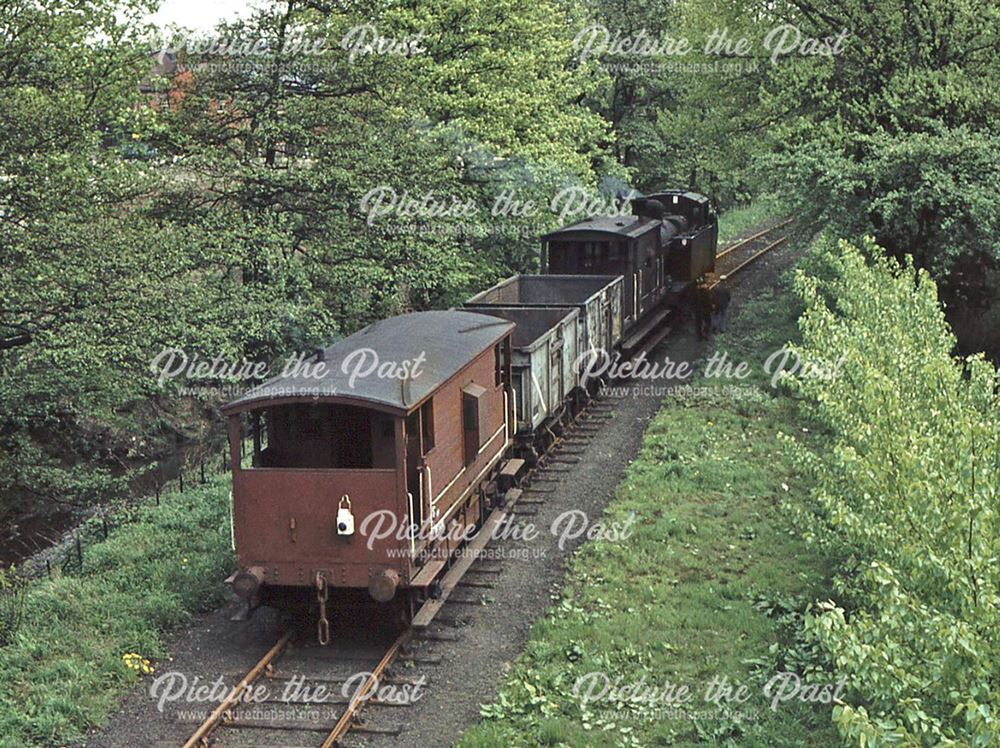Steam train on Queens Park line to Gasworks, 1964