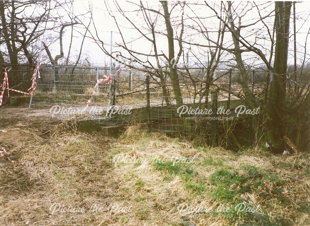 Bridge to Wagon Works over River Whitting, near Old Whittington, 1994