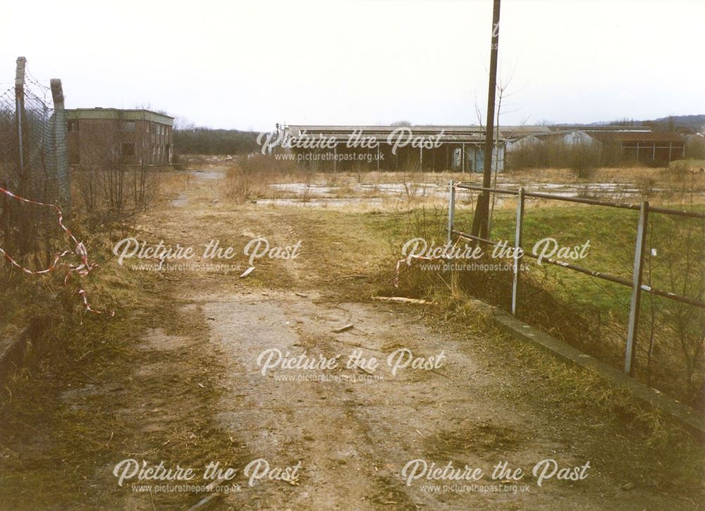 Wagon Works and Bridge over River Whitting, near Old Whittington, 1994