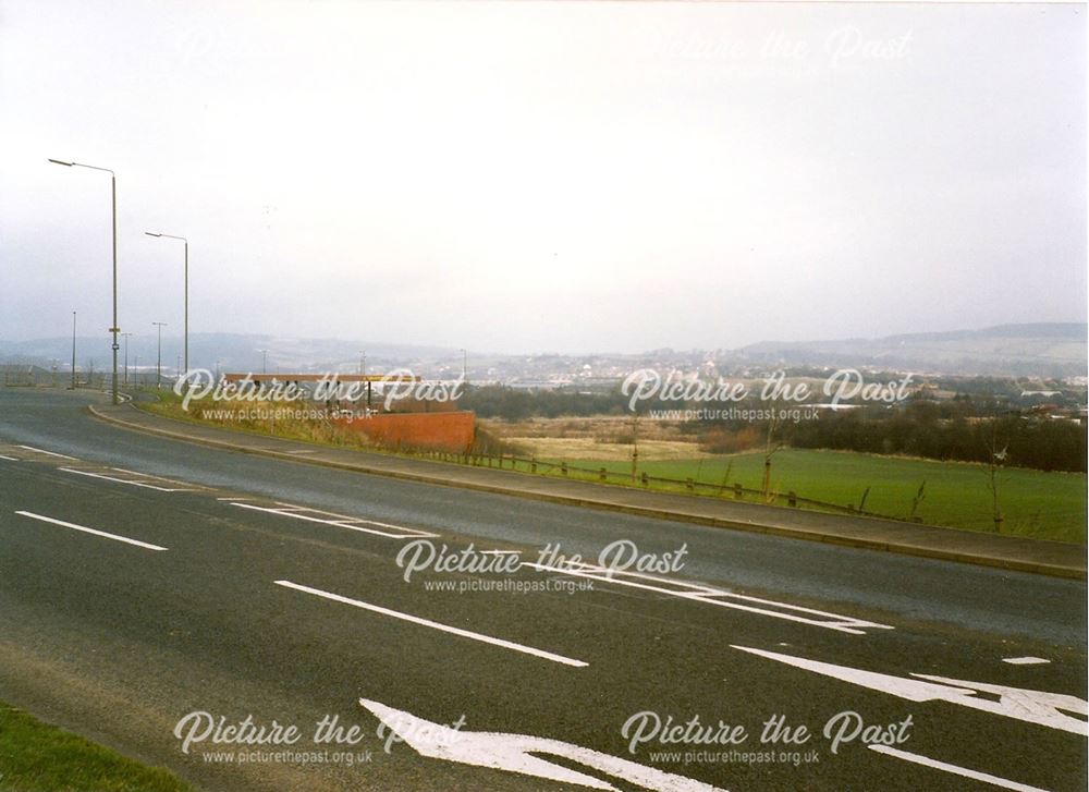 Towards Sainsbury's and Whittington Moor, from Chesterfield Road, Brimington, 1994