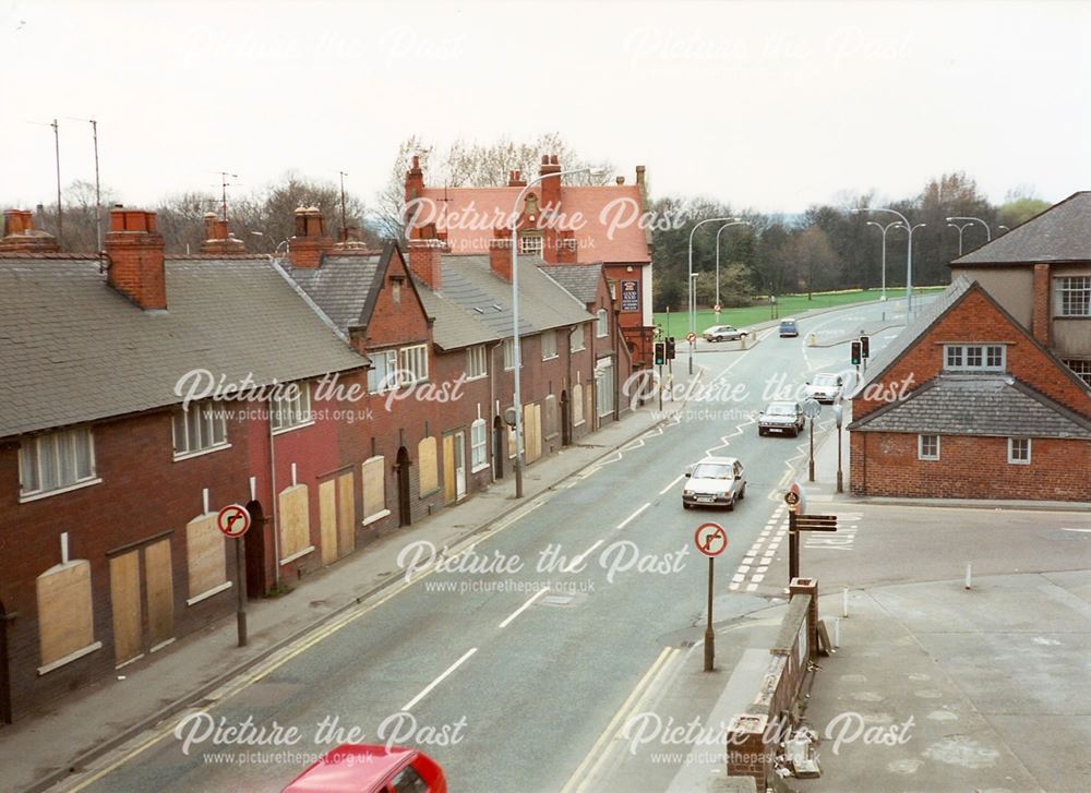 View from Footbridge over Markham Road, Chesterfield, late 1990s