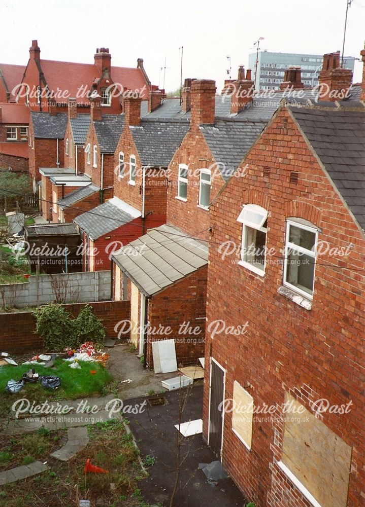 Rear of Houses on Markham Road, Chesterfield, late 1990s