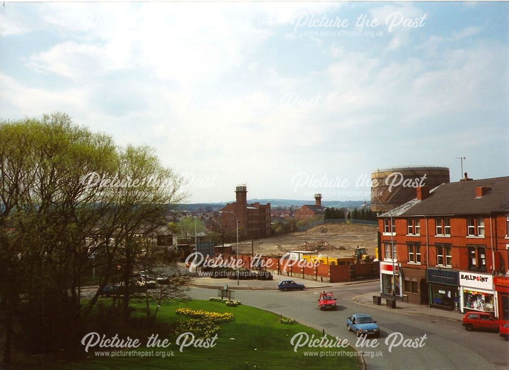 West Bars/Foljambe Road Junction, Chesterfield, from Multi-Storey, late 1990s