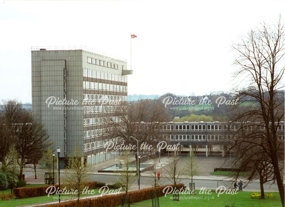 Chetwynd House (AGD) from Shentalls Gardens, West Bars, Chesterfield, late 1990s