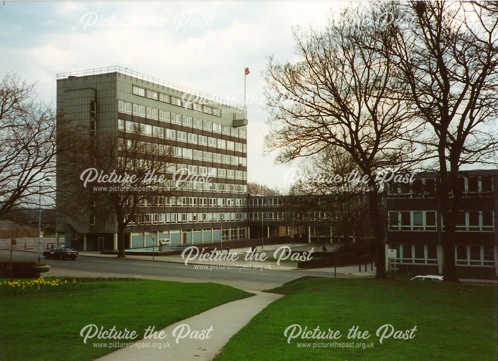 Chetwynd House (AGD) from Shentalls Gardens, West Bars, Chesterfield, late 1990s