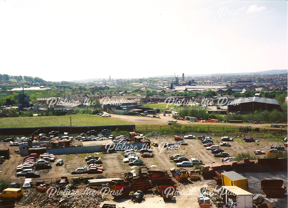 Scrapyard, Newbridge Lane, Old Whittington, late 1990s